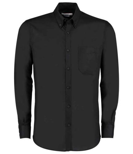 Kus. Kit S/F L/S Workwear Oxf. Shirt - Black - 14